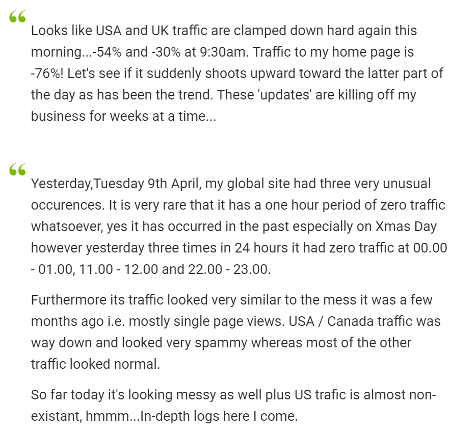 march core google update comments 2