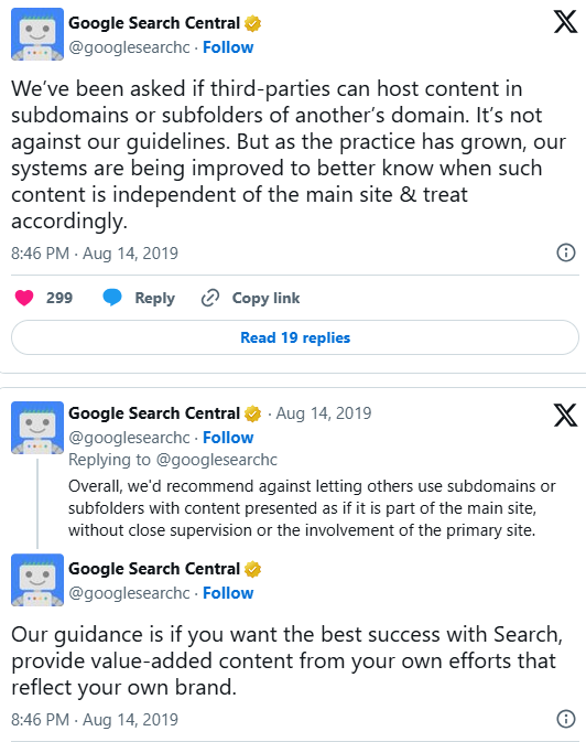 GSC reply on content