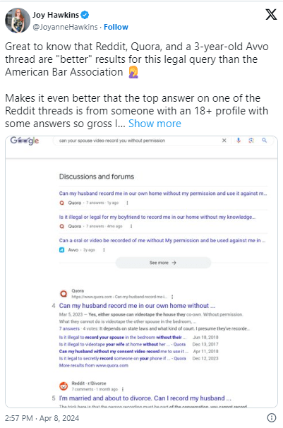 Potentially Harmful Search Results concern 5