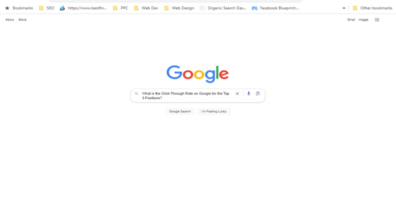 What is the Click-Through Rate on Google for the Top 3 Positions